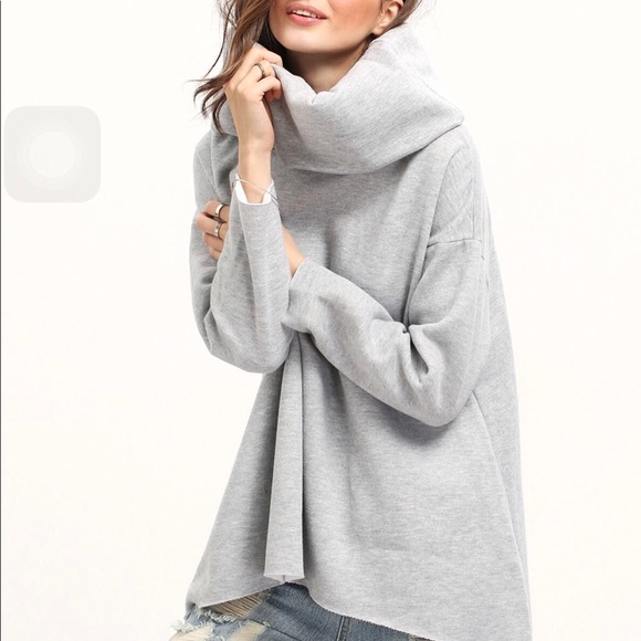 Light Gray Crowl Neck Sweater - Picture 2 of 4